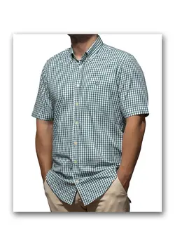 پیراهن آستین کوتاه چهارخانه 874