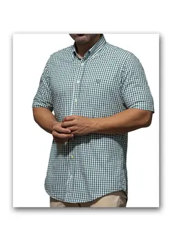 پیراهن آستین کوتاه چهارخانه 874