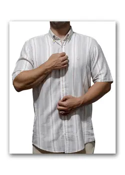 پیراهن آستین کوتاه راه راه 1128