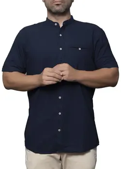 پیراهن آستین کوتاه ساده یقه دیپلمات 021