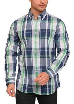 پیراهن چهارخانه آستین بلند 3179