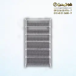 قفسه دیواری فروشگاهی 6 طبقه سفید