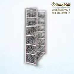 قفسه دیواری فروشگاهی 6 طبقه سفید