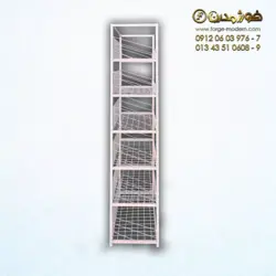 قفسه دیواری فروشگاهی 6 طبقه سفید