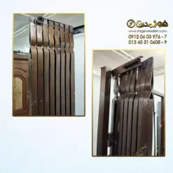 حفاظ آکاردئونی 3 گل تسمه 2.5 قهوه ای با قفل مخفی