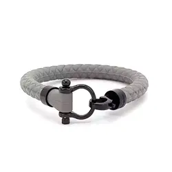 دستبند امگا رابر طوسی سگک مشکی (کیفیت مستر)