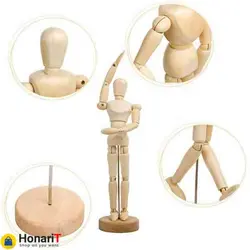 آدمک چوبی طراحی سایز 30 سانتیمتر  (manikin male)