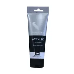 اکریلیک پرسیس آرت رنگ سفید تیتانیوم حجم ۷۵ میلی لیتر شماره ی 40