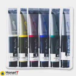 رنگ اکریلیک پرسیس آرت حجم 21 میل بسته 6 عددی