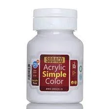 رنگ اکریلیک ساده سوداکو 125 میل رنگ سفید شماره 2340