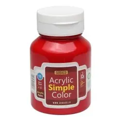 رنگ اکریلیک ساده سوداکو 125 میل رنگ قرمز کد 02306