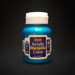 رنگ اکریلیک سوداکو مدل متالیک حجم 125 میل فیروزه ای سیر کد 02249