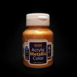 رنگ اکریلیک سوداکو مدل متالیک حجم 125 میل طلایی سیر کد 02290