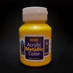 رنگ اکریلیک سوداکو مدل متالیک حجم 125 میل لیمویی کد 02207