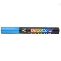 ماژیک اکریلیک ماروی یوشیدا مدل ماژیک کالیگرافی دکوکالر رنگ آبی متالیک