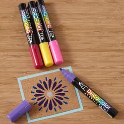 ماژیک اکریلیک ماروی یوشیدا مدل ماژیک کالیگرافی دکوکالر رنگ بنفش متالیک