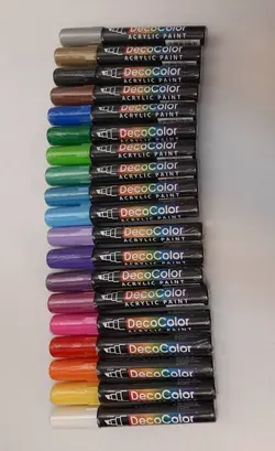 ماژیک اکریلیک ماروی یوشیدا مدل ماژیک کالیگرافی دکوکالر رنگ بنفش متالیک