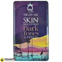 مداد رنگی 12 رنگ ام کیو مدل Dark SKIN