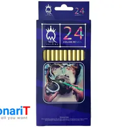 مداد رنگی 24 رنگ ام کیو مدل 00024G