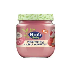 پوره میوه توت فرنگی و ماست هرو بیبی 120 گرم