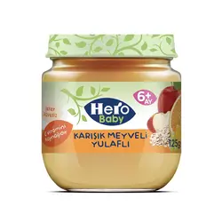 پوره میوه هرو بیبی مخلوط میوه و جو دوسر 125 گرم