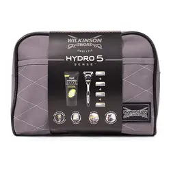 تیغ اصلاح مردانه همراه 5 تیغ و کرم اصلاح و کیف مدل Wilkson sword