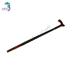 عصا چوبی ايرانی مدل مارپیچ دسته معمولی