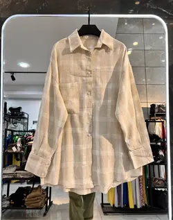 شومیز لینن نچرال قلاب بافی (991)