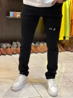 شلوار جین راسته مردانه دوبل کش  - کد 31 تا 34