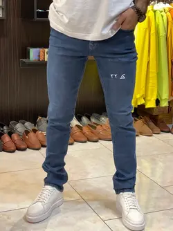 شلوار جین راسته مردانه دوبل کش  - کد 31 تا 34