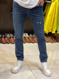 شلوار جین راسته مردانه دوبل کش  - کد 31 تا 34