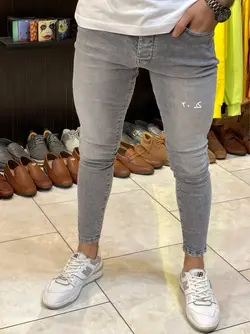 شلوار جین اسکینی دوبل کش طیف تیره - کد 20 تا 26