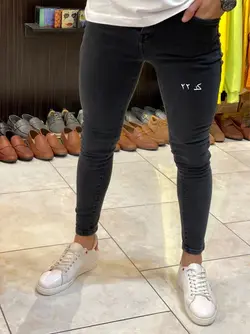 شلوار جین اسکینی دوبل کش طیف تیره - کد 20 تا 26