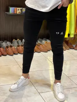 شلوار جین اسکینی دوبل کش طیف تیره - کد 20 تا 26