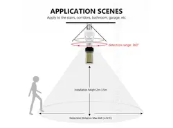سرپیچ لامپ سنسوردار با حسگر حرکتی PIR و تایمر