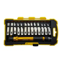 کاتر قلمی بدنه فلزی به همراه 13 تیغ یدک RDEER RT-M113