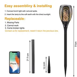 چراغ باغچه‌ای خورشیدی مشعلی مدل XF-6018