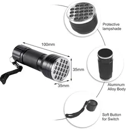 چراغ قوه یو وی (UV) مدل 21LED