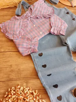 شومیز و بیلر قلبی - شیک و پیک