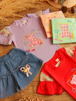 ست تدی شطرنجی - شیک و پیک