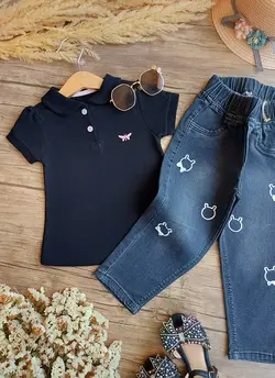 تیشرت جودون مشکی پروانه