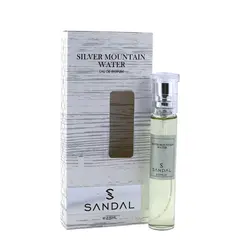 عطر جیبی مردانه صندل مدل سیلور واتر حجم 25 میلی لیتر