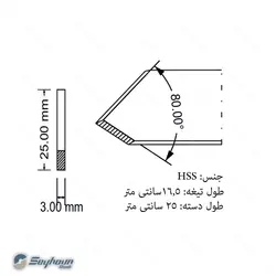 مغار خراطی قطع کن طرح شرکت رابرت سوربی جنس HSS