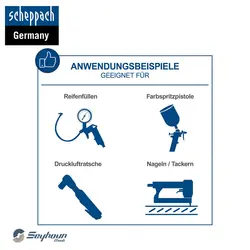 کیت کمپرسور باد 6 لیتری 1200 وات شپخ مدل 5906153901 - HC06