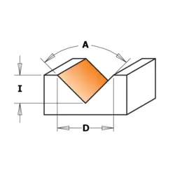 تیغ V شکل 90 درجه کد DM-MD082504L