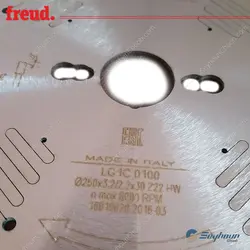 تیغ اره الماسه چوب بر فرود کد LG1C 0100 با 22 دندانه قطر ۲۵ سانتی متر