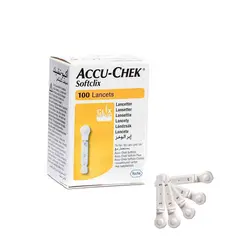 سوزن تست قند خون دو پر آکیو چک Accu Chek Softclix بسته‌ی 100 عددی