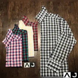 پیراهن اندیگو تمام پنبه نخ ۴٠