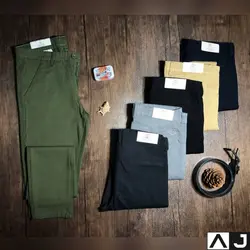 شلوار کتان کشی کج راه