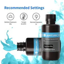 رزین مدل رنگ aqua blue anycubic